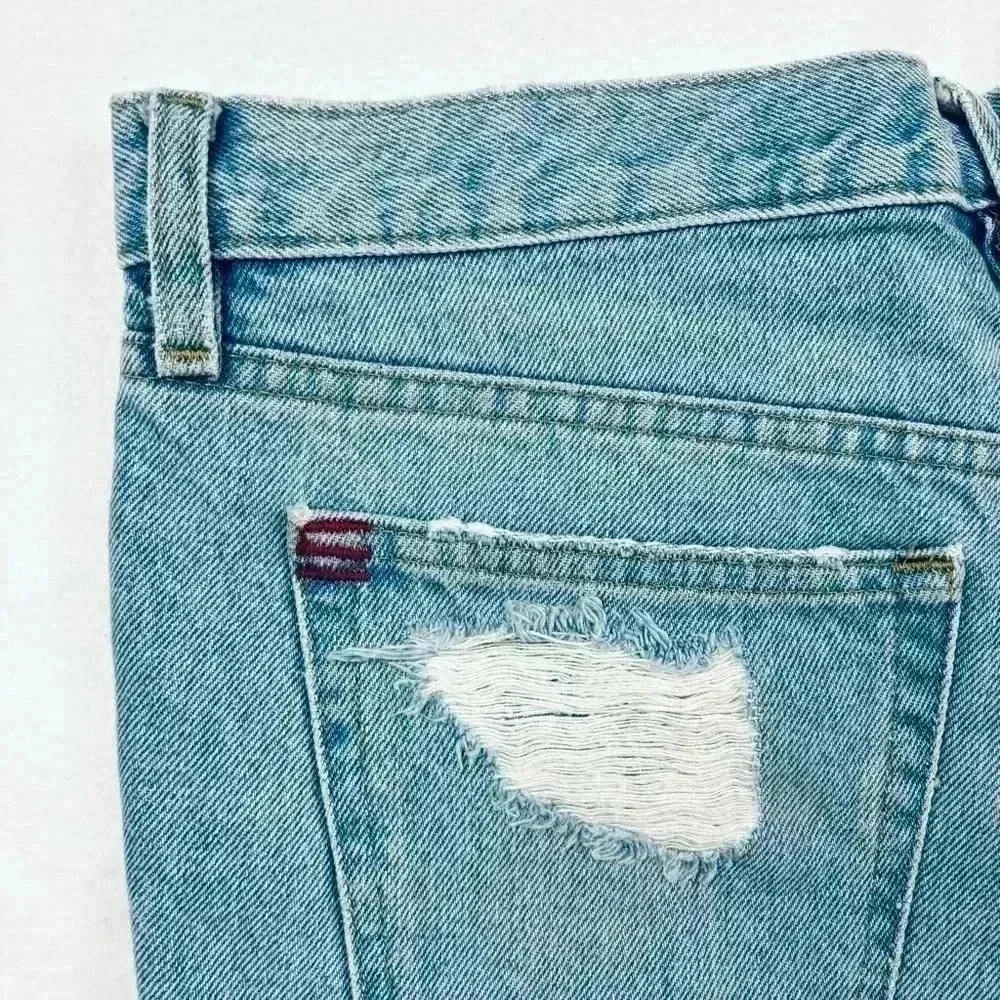BDG Mid-Rise Tomgirl Button Fly Cheeky Denim Fray Cuffed Jean Short Size 27